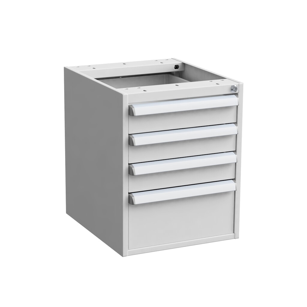 Bloc-tiroirs TRESTON 45/56-3 standard, ESD, HxlxP 560 x 450 x 520 mm, tiroirs : 3x 100 mm, 1x 200 mm Illustration du produit: Bloc-tiroirs TRESTON 45/56-3 standard, ESD, HxlxP 560 x 450 x 520 mm, tiroirs : 3x 100 mm, 1x 200 mm