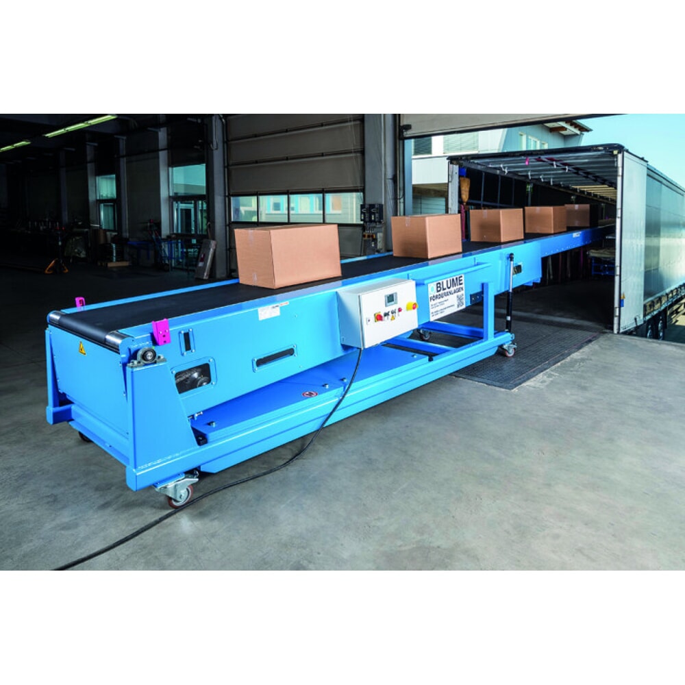 N° de l'image du produit 5 : Convoyeur télescopique BLUME type WFT3, longueur de base 5 m, longueur télescopique 12 m, largeur de bande 600 mm, largeur de structure 920 mm, hauteur de construction 800 mm