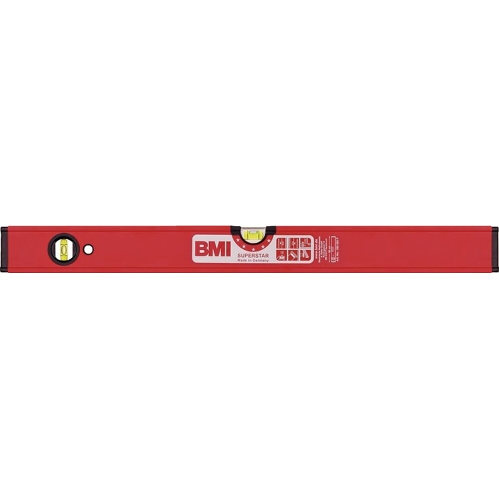 Illustration du produit: BMI Wasserwaage SUPERSTAR, Aluminium rot, 40 cm, ± 0,5 mm/m