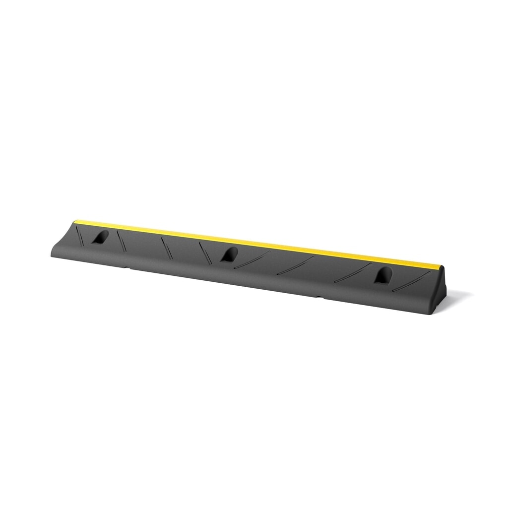 BOPLAN® Butée de roue pour poids lourds Wheel Stop S, LxlxH 1 000 x 140 x 75 mm Illustration du produit: BOPLAN® Butée de roue pour poids lourds Wheel Stop S, LxlxH 1 000 x 140 x 75 mm