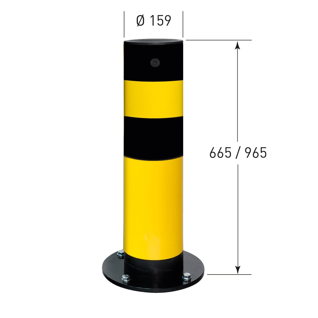 N° de l'image du produit 3 : MORAVIA Borne de protection Swing inclinable, pour l’intérieur, hauteur 655 mm, Ø 159 mm