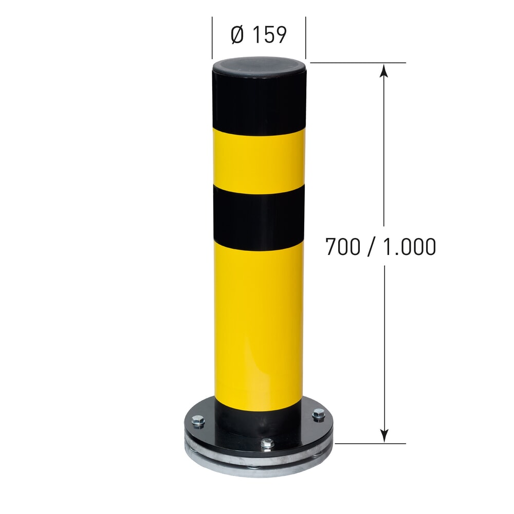 N° de l'image du produit 4 : MORAVIA Borne de protection pivotante Swing, pour l’intérieur, HxØ 700 x 159 mm