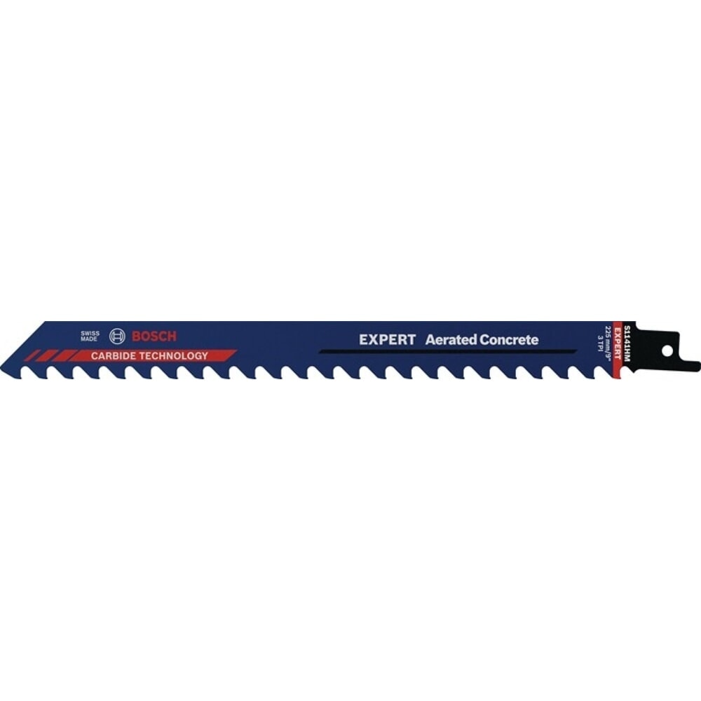 Illustration du produit: BOSCH Säbelsägeblatt Expert Aerated Concrete, Zahnteilung TPI 3 8,5 mm, Länge 225 mm Breite 19 mm, 1 Stück / Karte, S-Schaft