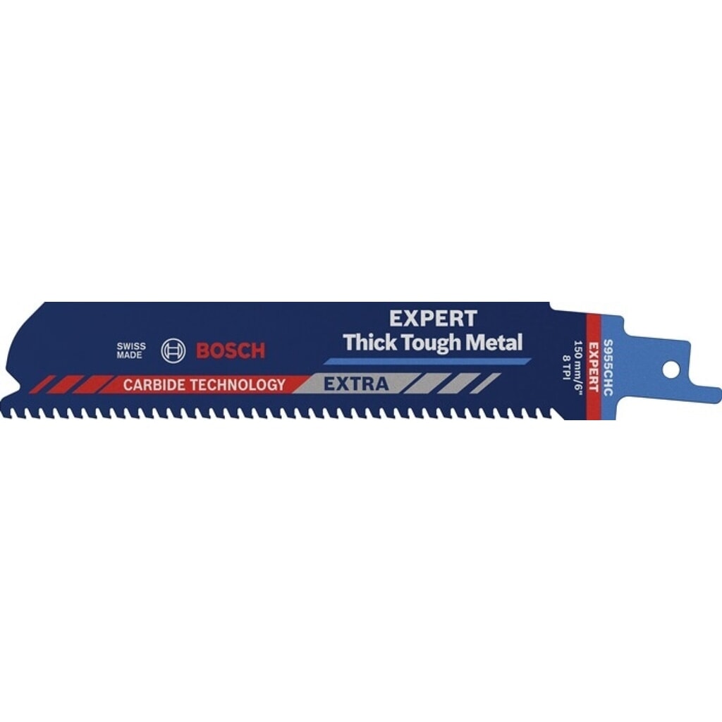 Illustration du produit: BOSCH Säbelsägeblatt Expert Thick Tough Metal, Zahnteilung TPI 8 3 mm, Länge 150 mm Breite 25 mm, 1 Stück / Karte, S-Schaft