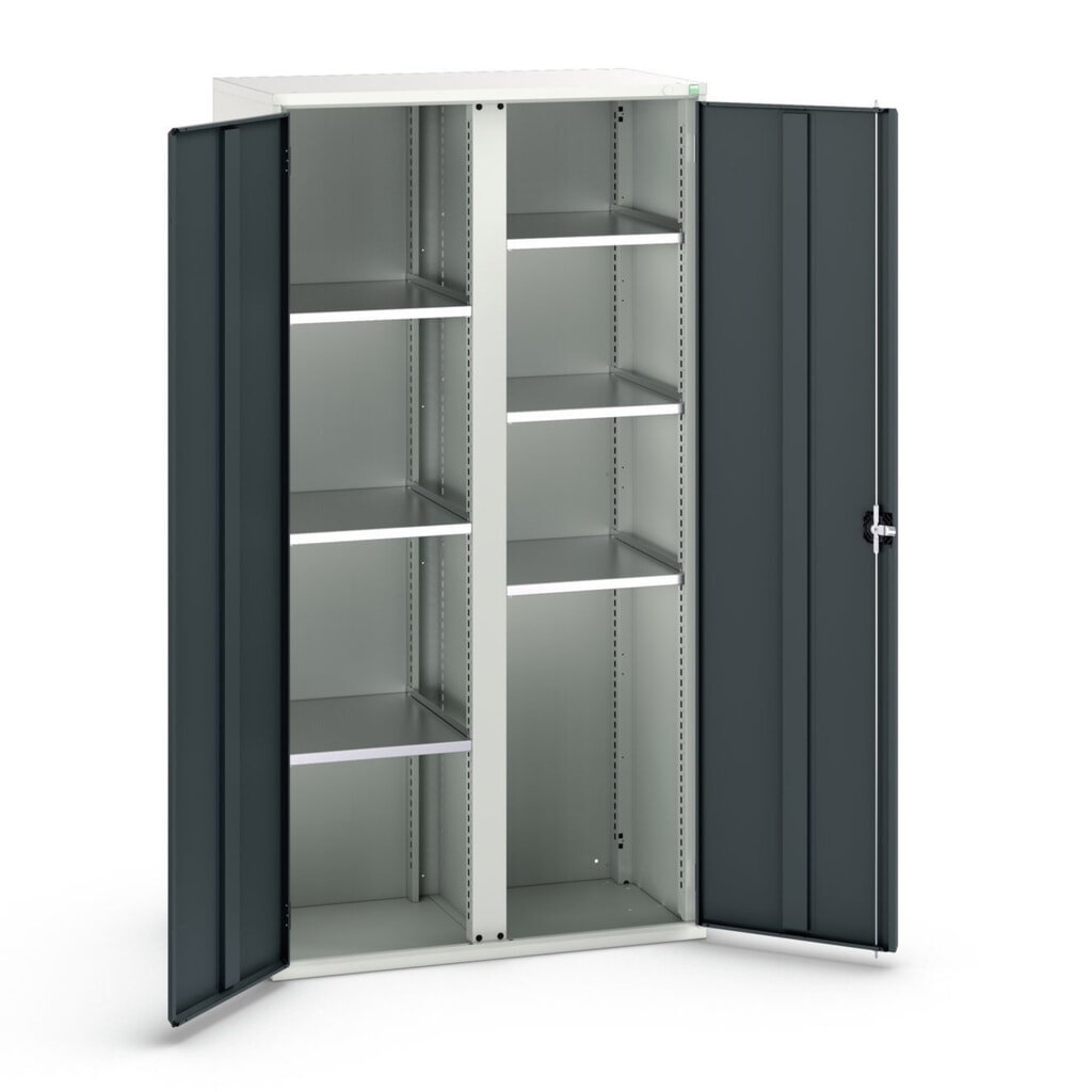 Illustration du produit: bott Armoire à portes battantes verso, avec 6 tablettes, lxPxH : 1 050 x 550 x 2 000 mm
