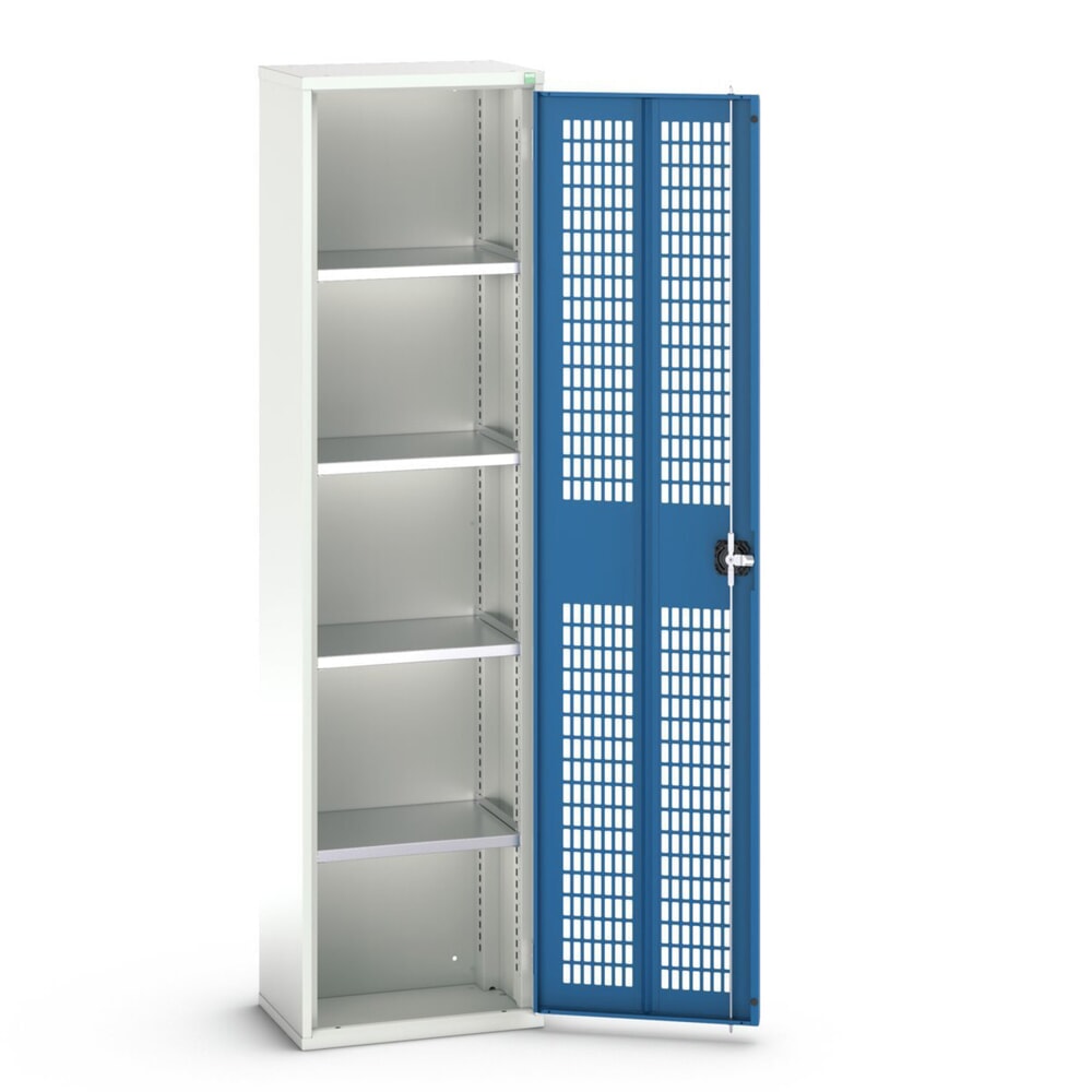 N° de l'image du produit 1 : bott Armoire à portes battantes verso avec ventilation, avec 4 tablettes, lxPxH : 525 x 350 x 2 000 mm