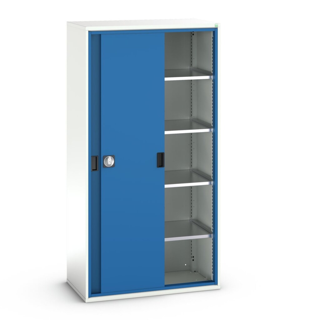 Illustration du produit: bott Armoire à portes coulissantes verso, avec 4 tablettes, lxPxH : 1 050 x 550 x 2 000 mm