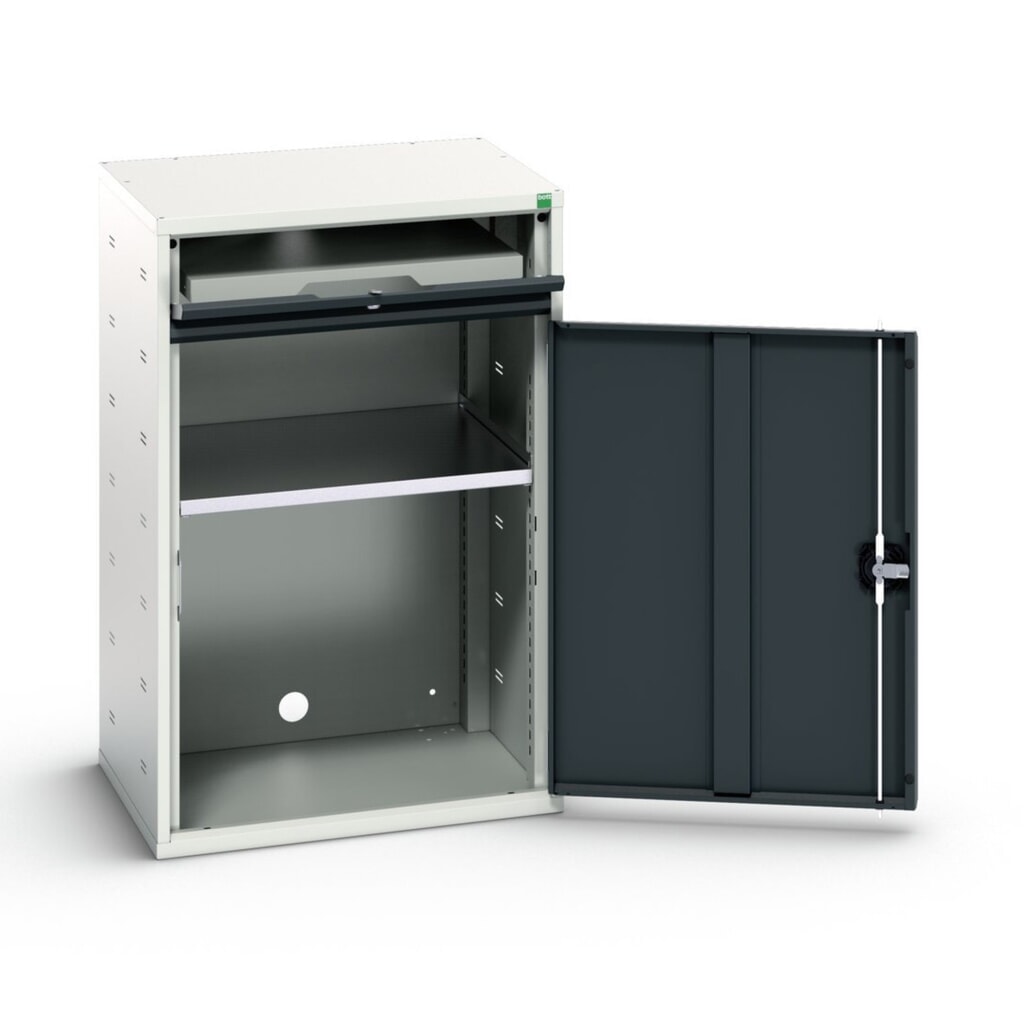 bott Armoire informatique verso, avec 1 tablette et 1 étagère, lxPxH : 650 x 550 x 1 000 mm Illustration du produit: bott Armoire informatique verso, avec 1 tablette et 1 étagère, lxPxH : 650 x 550 x 1 000 mm