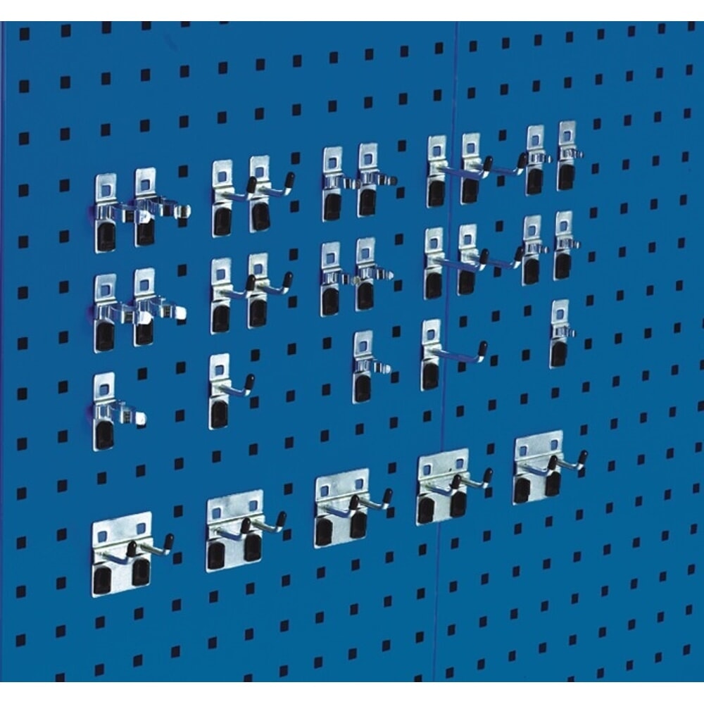 Illustration du produit: bott Werkzeughalter, 10Haken/5Doppelhaken/15einfache Werkzkle, BxHmm, 15 Werkzeugklemmen, 30-tlg.10 Haken/5 Doppelhaken/