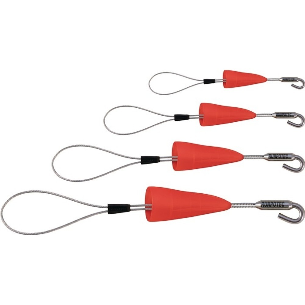 Illustration du produit: Boucle tire-câbles RUNPOFIX 4 pièces avec cap. de prot. et filet. RTG D. 6 mm Se