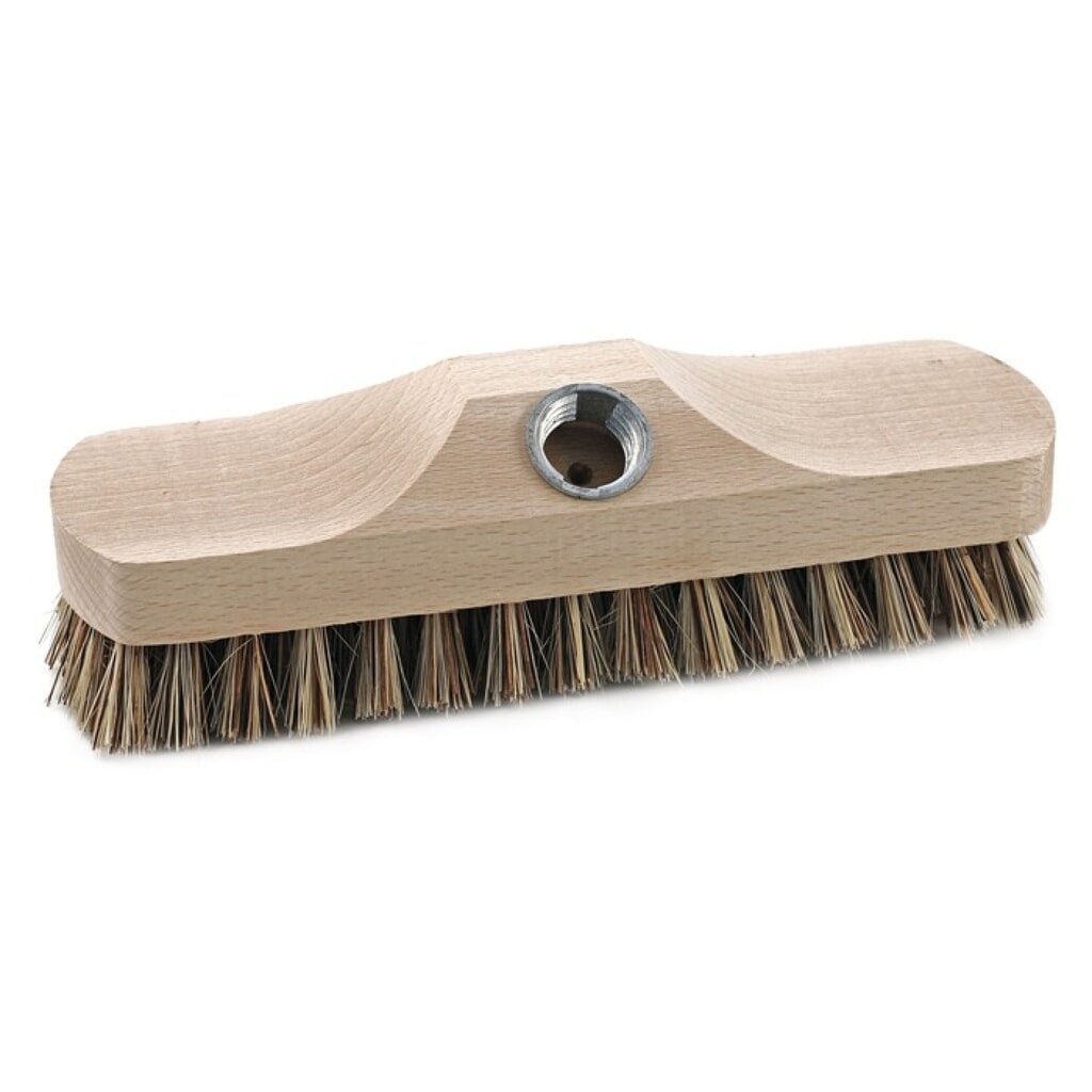 Brosse à récurer, corps en bois avec filetage, brosse Union longueur 220 mm Illustration du produit: Brosse à récurer, corps en bois avec filetage, brosse Union longueur 220 mm
