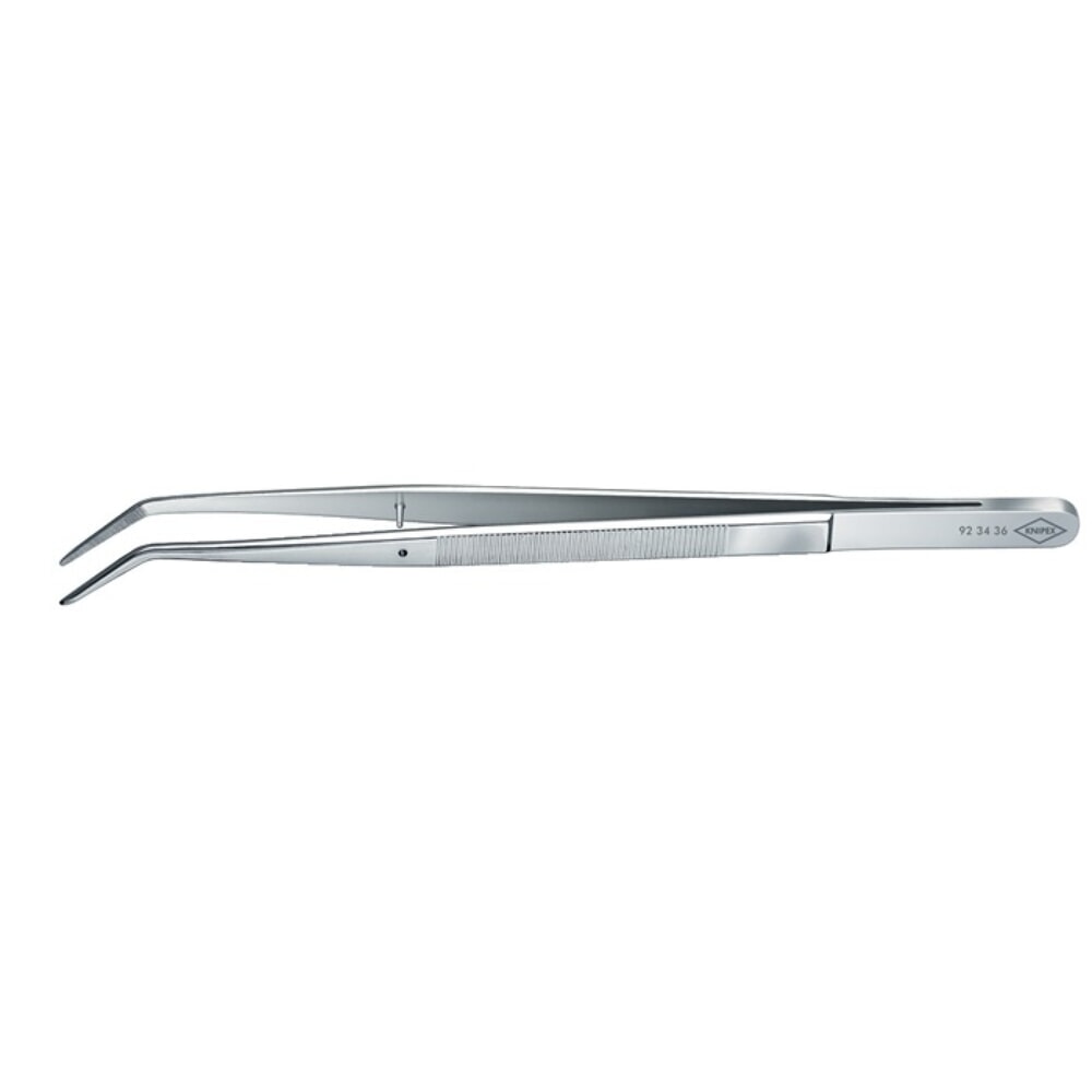 N° de l'image du produit 2 : Pincette de précision longueur 155 mm 45 degr. coudé chromé KNIPEX