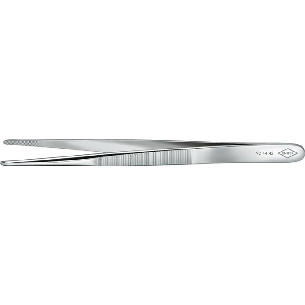 Illustration du produit: Pincette de précision longueur 120 mm droit largeur des pointes 3 mm chromé KNIP