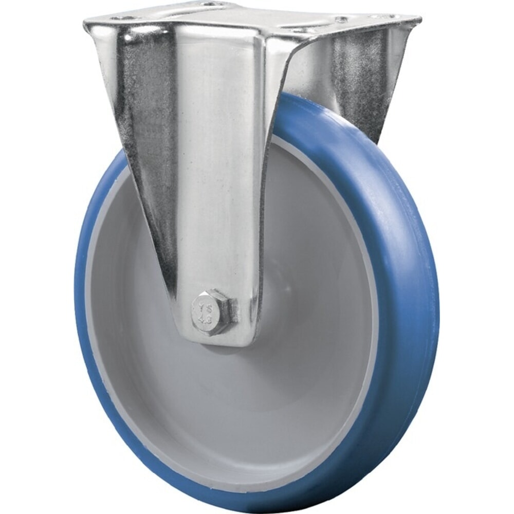 Illustration du produit: BS ROLLEN Roue fixe, polyuréthane, Ø de la roue 80 mm, capacité de charge 125 kg, plaque L104xl80 mm