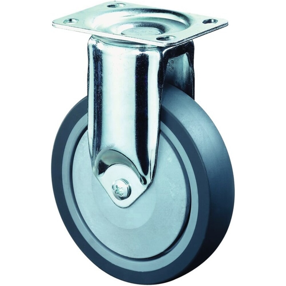 Illustration du produit: BS ROLLEN Roue fixe, en caoutchouc plein, 125 mm, 100 kg, 95 x 70 mm