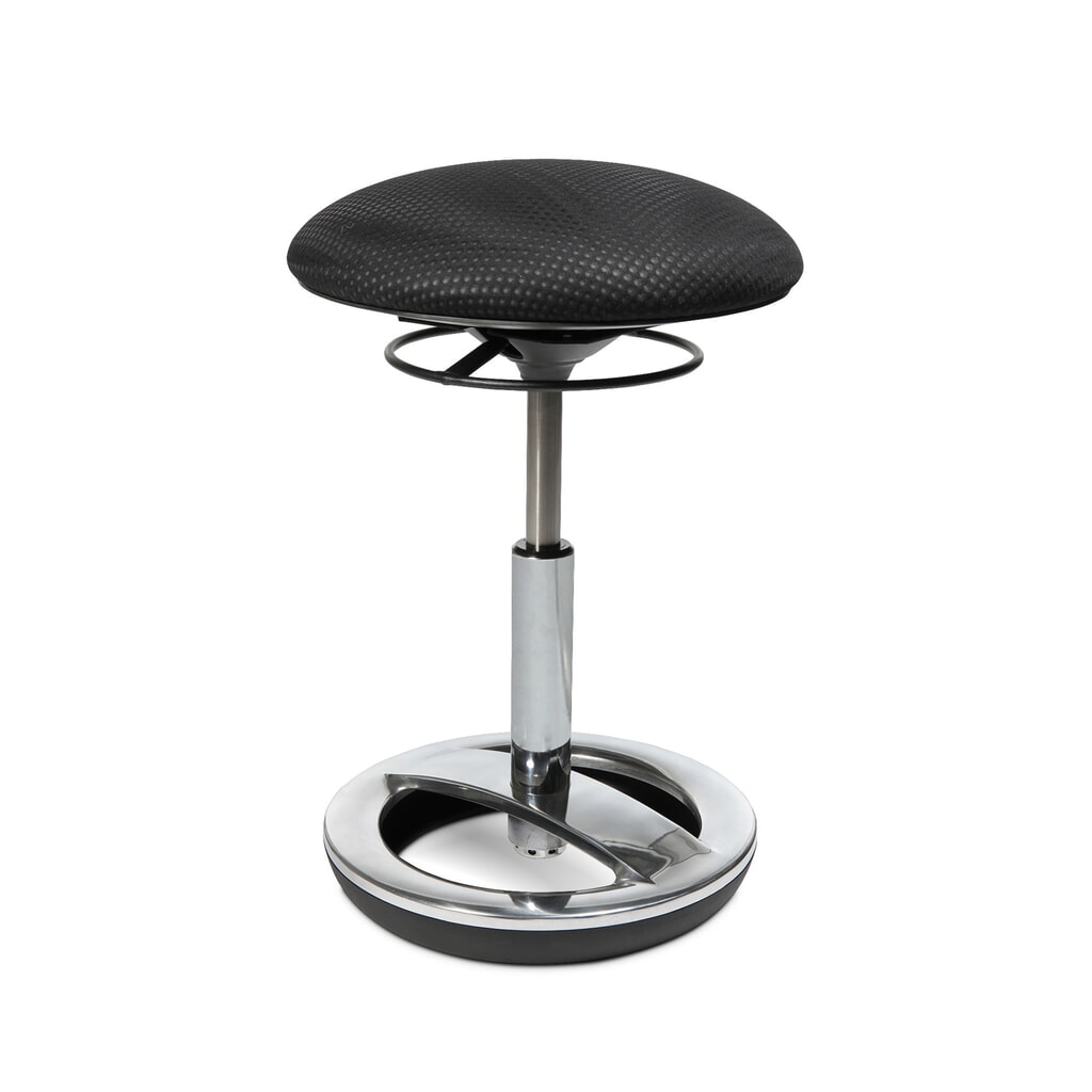 Topstar® tabouret ergonomique Sitness®, coussin en tissu 44-57 cm, noir N° de l'image du produit 1 : Topstar® tabouret ergonomique Sitness®, coussin en tissu 44-57 cm, noir