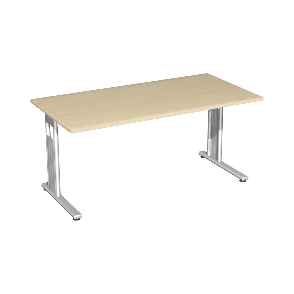 Illustration du produit: Bureau Geramöbel Lissabon, pied en C, L x P 1 600 x 800 mm, érable