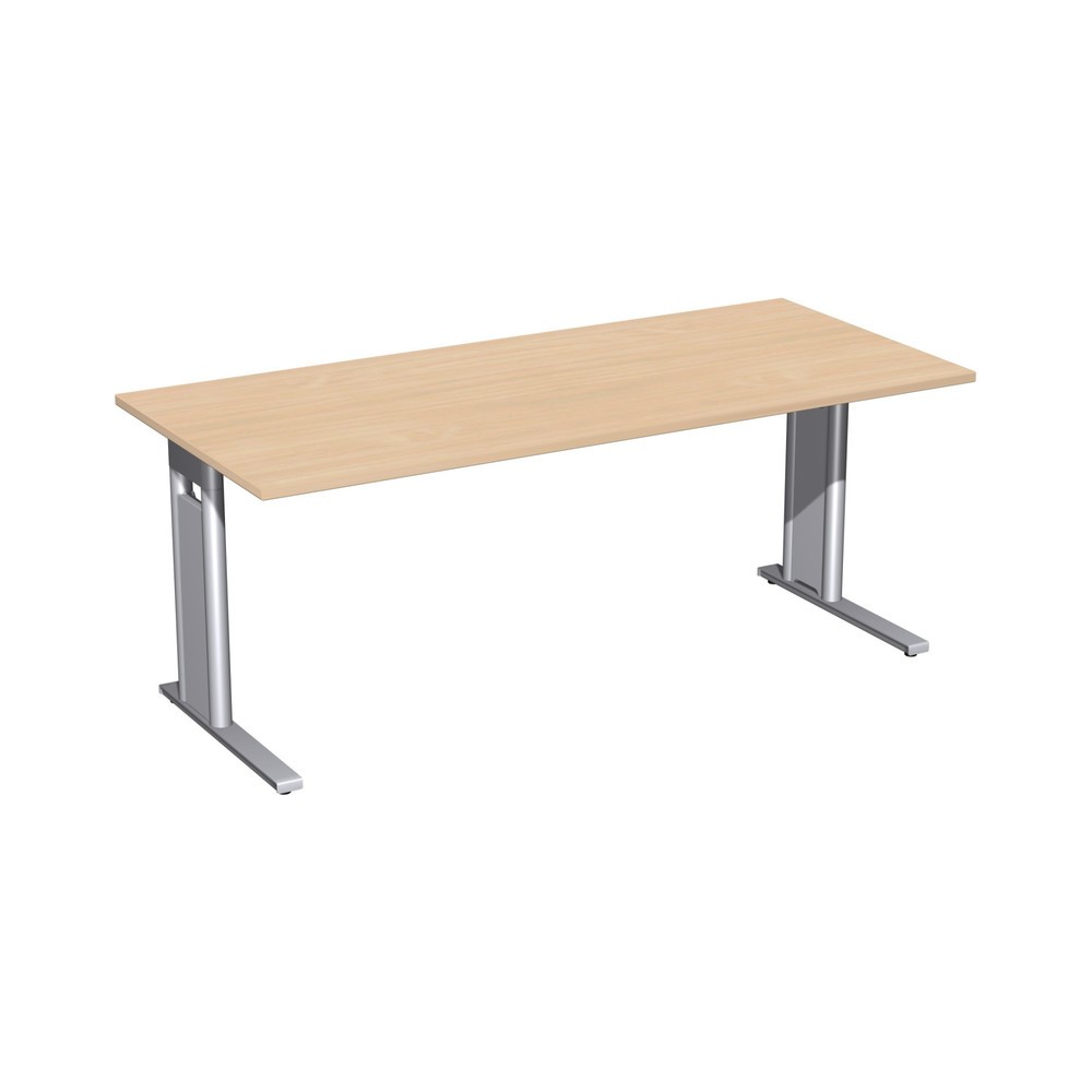 Illustration du produit: Bureau professionnel Geramöbel, pied en C, lxP 1 800 x 800 mm, hêtre