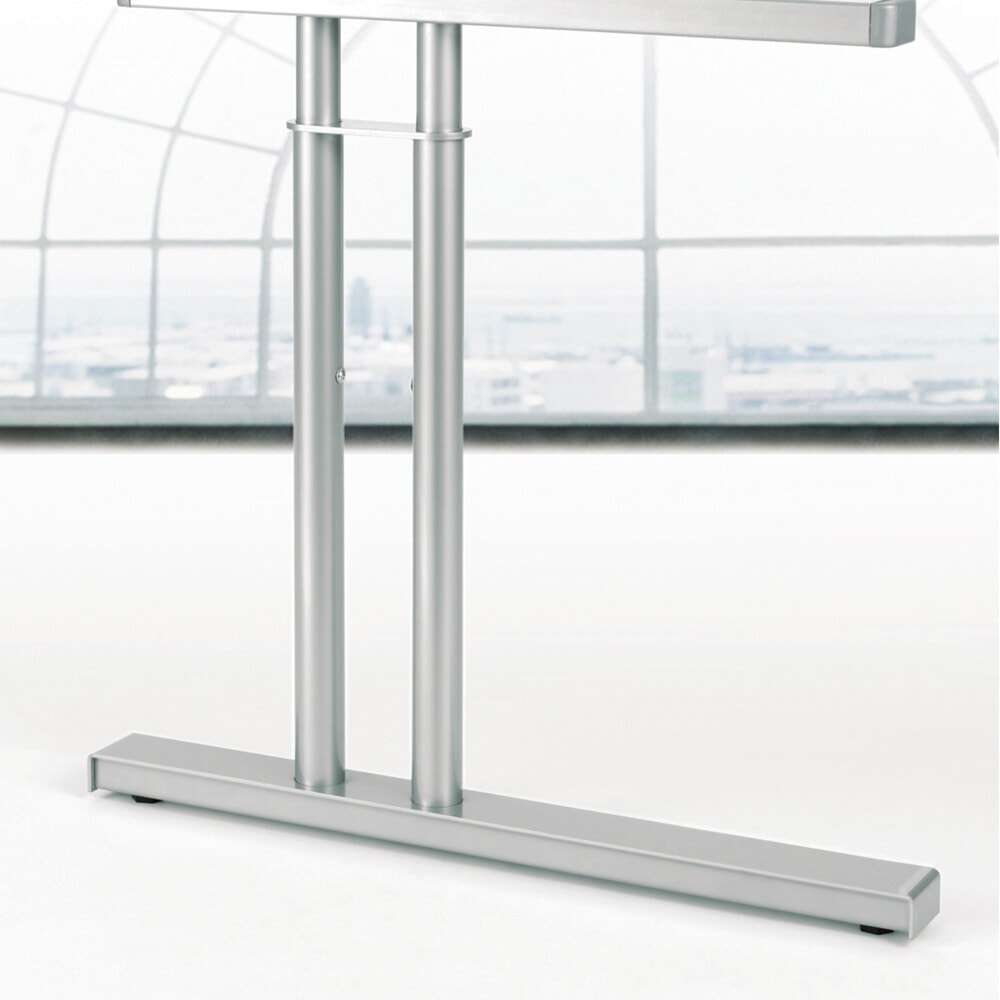 N° de l'image du produit 2 : Bureau Geramöbel profilé, bâti en pied en C, plateau de table en PC à gauche, LxP 1 800 x 1 000 mm, blanc