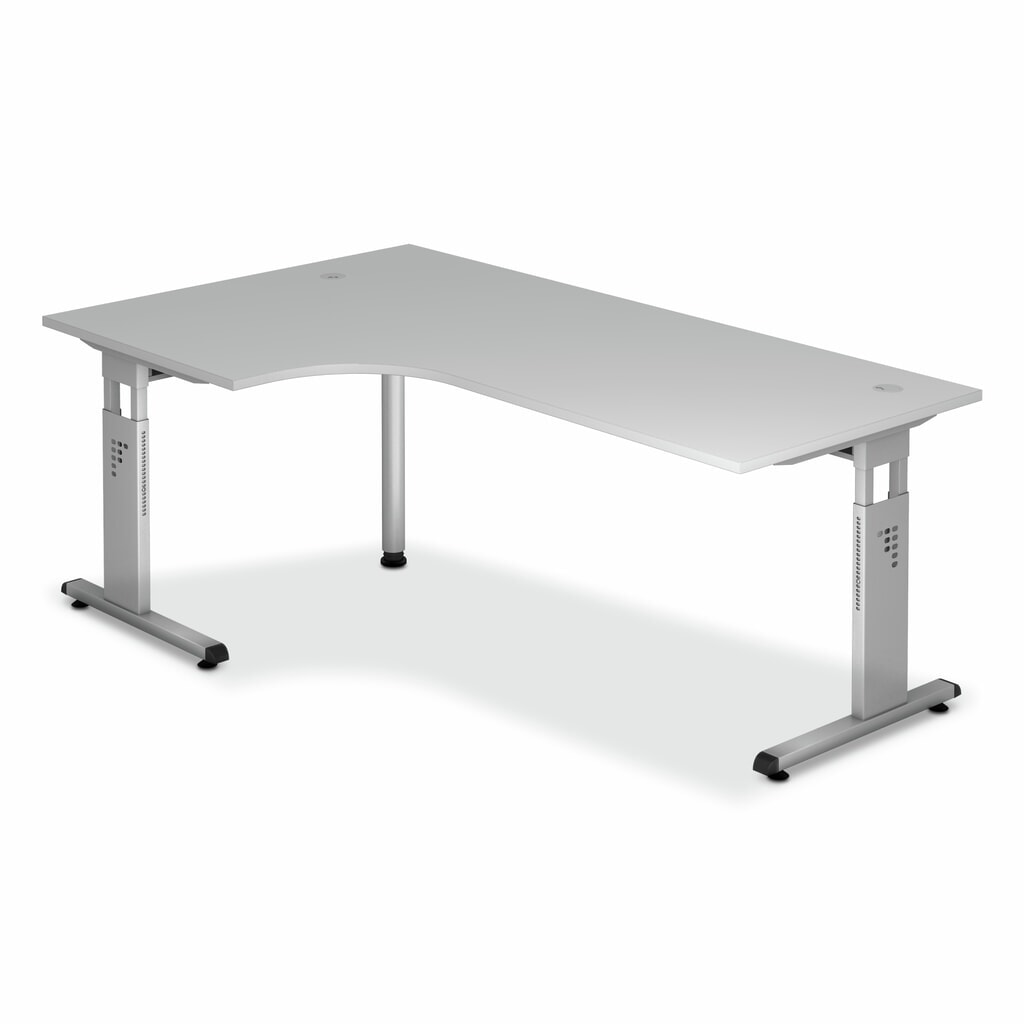Bureau Solid, en angle de 90°, bâti à pied en C