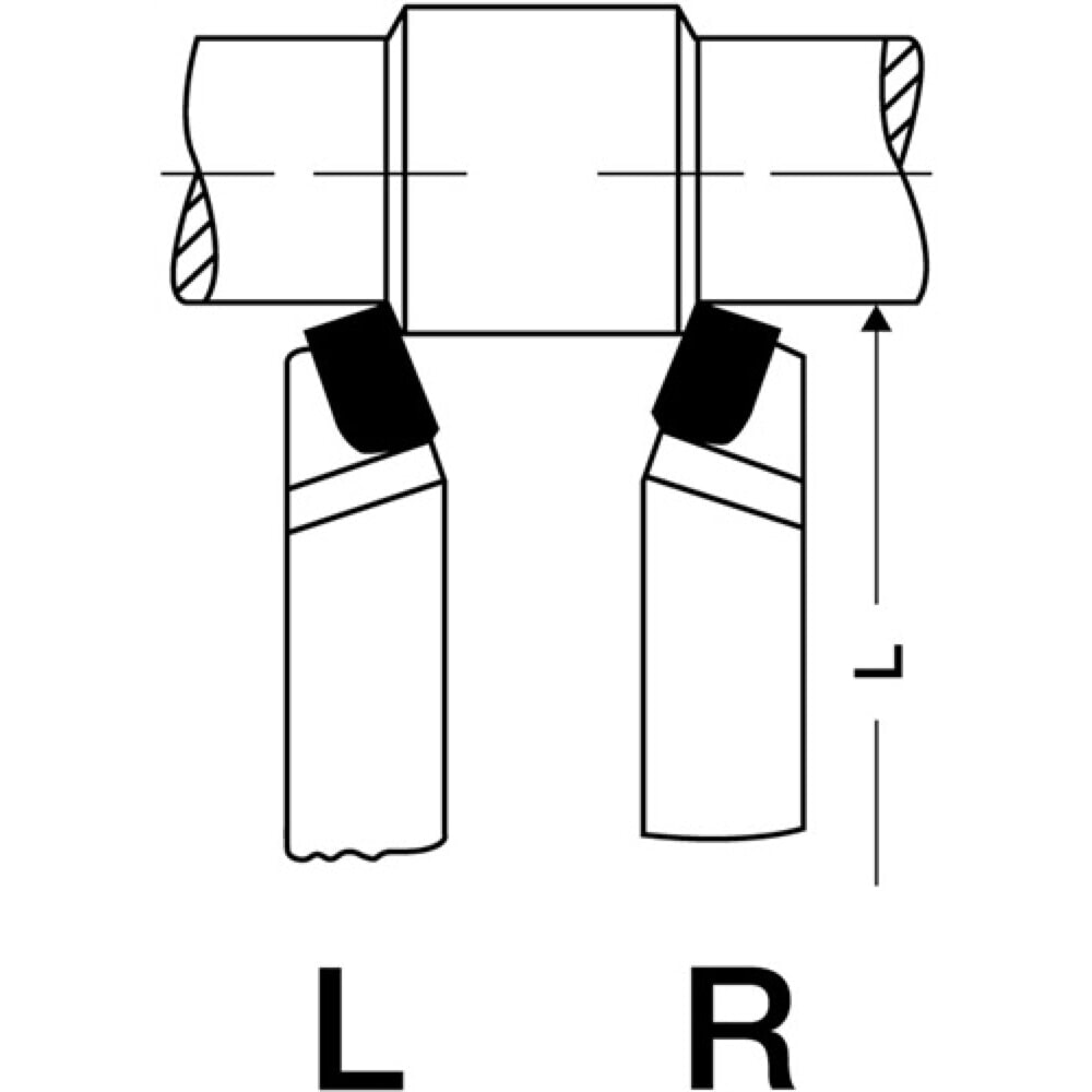 N° de l'image du produit 2 : Outils à charioter DIN 4971 ISO1 20 x 20 mm à gauche droit WILKE