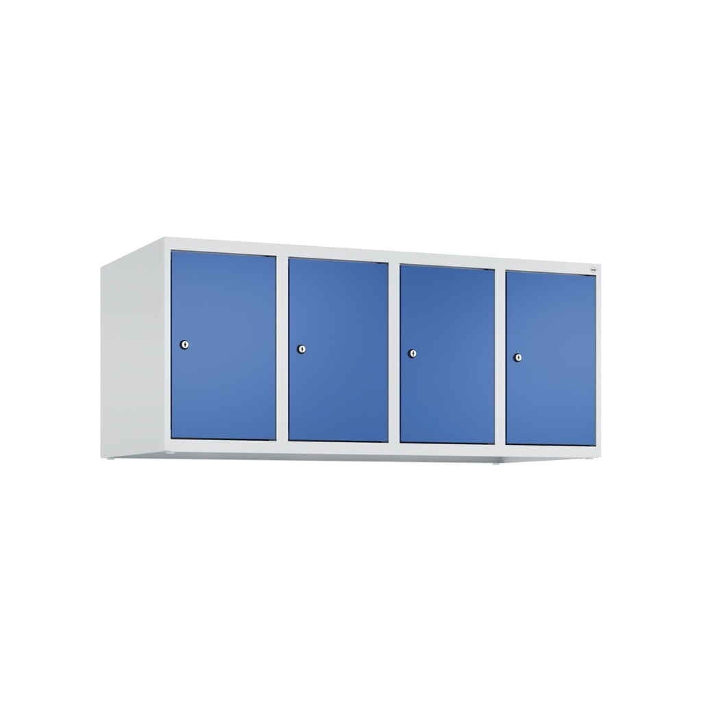 C+P Aufsatzschrank für Kleiderspind Serie Classic PLUS, 4 Abteile Breite 300 mm, lichtgrau, enzianblau, Zylinderschloss N° de l'image du produit 9 : C+P Aufsatzschrank für Kleiderspind Serie Classic PLUS, 4 Abteile Breite 300 mm, lichtgrau, enzianblau, Zylinderschloss