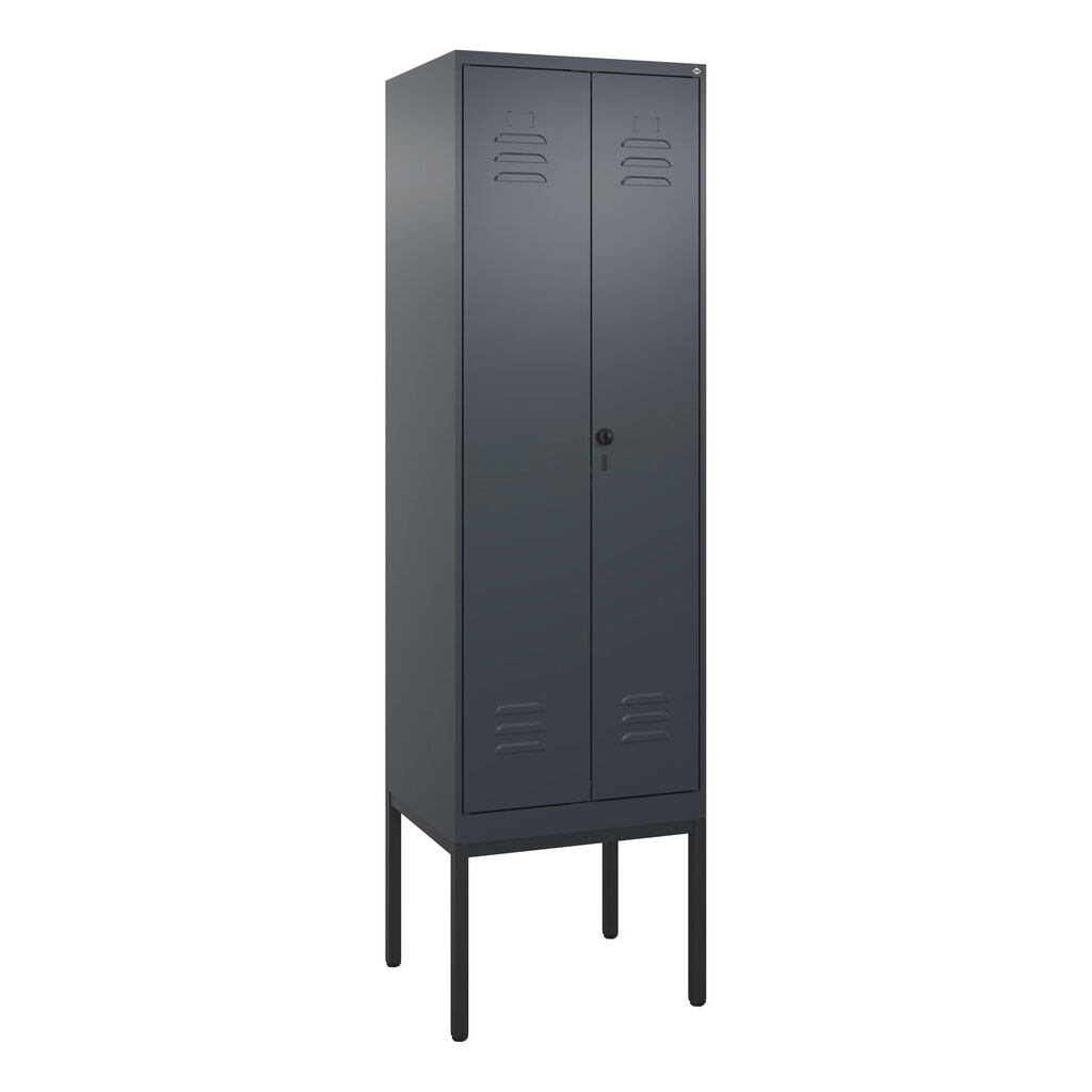 C+P Schwarz-Weiß-Spind Classic PLUS, Gestell, 2 Abteile, HxBxT 2.120 x 600 x 500 mm, anthrazitgrau, anthrazitgrau, für Vorhängeschloss N° de l'image du produit 9 : C+P Schwarz-Weiß-Spind Classic PLUS, Gestell, 2 Abteile, HxBxT 2.120 x 600 x 500 mm, anthrazitgrau, anthrazitgrau, für Vorhängeschloss