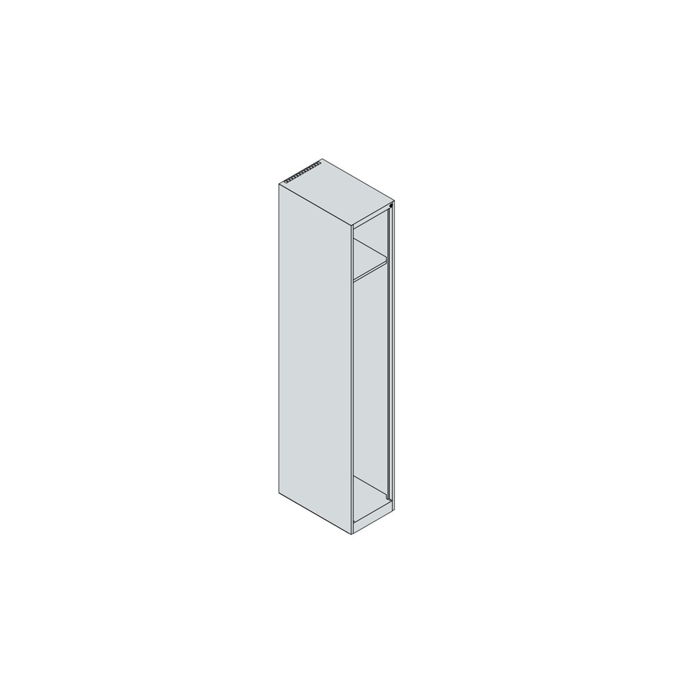 N° de l'image du produit 4 : C+P Vestiaire pompier EXPERT, socle, 1 compartiment, HxlxP 1 850 x 300 x 500 mm, rouge feu, avec support de casque