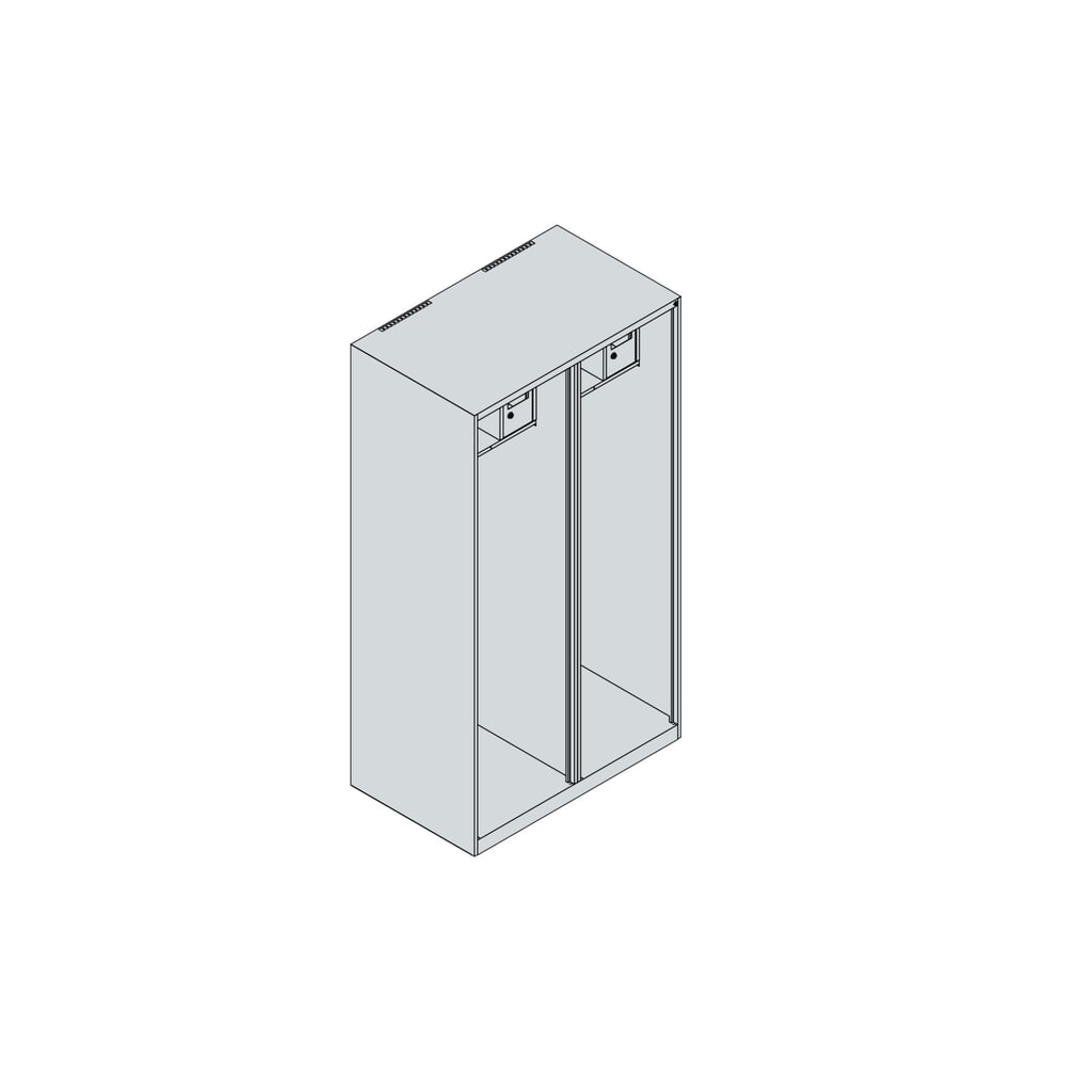 C+P Vestiaire pompier FLEXO, pieds, 2 compartiments, HxlxP 1 850 x 1 000 x 600 mm, gris anthracite, avec support de casque N° de l'image du produit 4 : C+P Vestiaire pompier FLEXO, pieds, 2 compartiments, HxlxP 1 850 x 1 000 x 600 mm, gris anthracite, avec support de casque