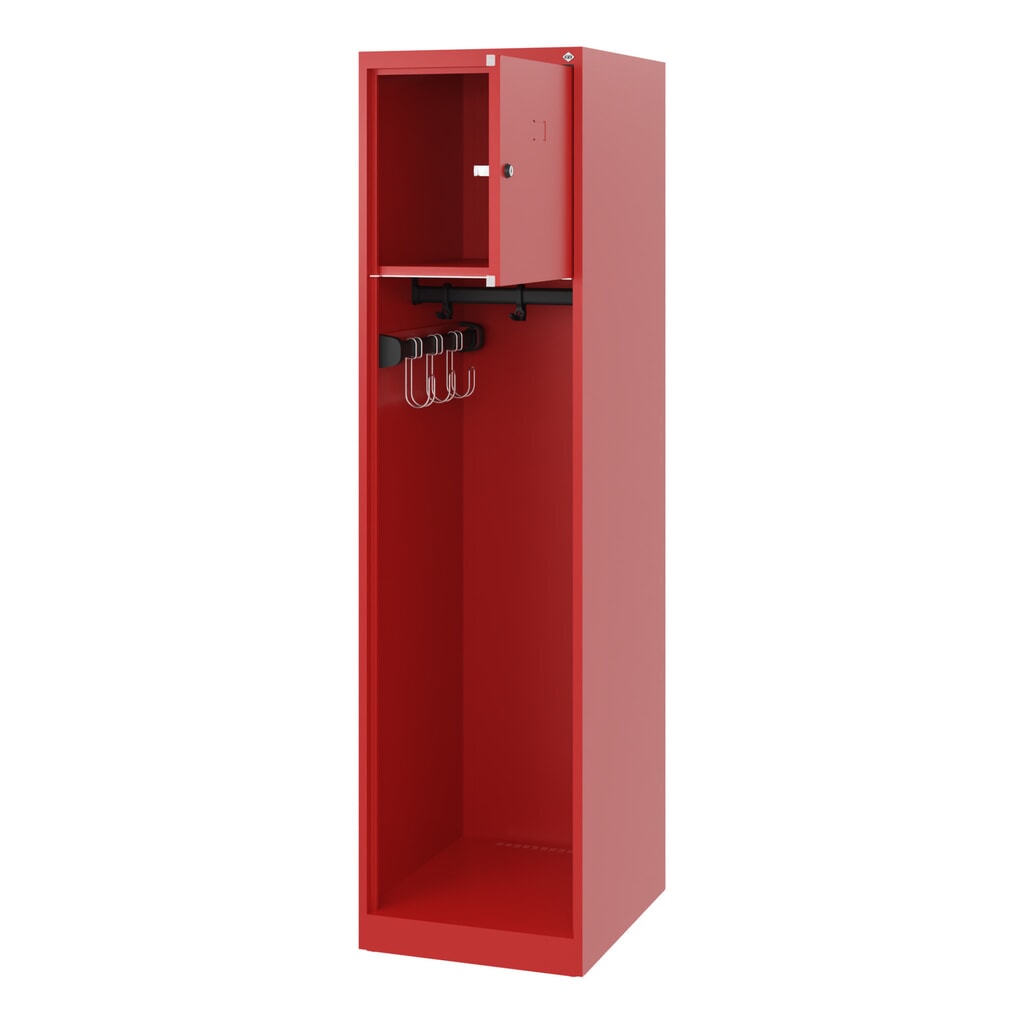 C+P Vestiaire pompier YOUNGSTER, patins, 1 compartiment, HxlxP 1 530 x 400 x 500 mm, rouge feu Illustration du produit: C+P Vestiaire pompier YOUNGSTER, patins, 1 compartiment, HxlxP 1 530 x 400 x 500 mm, rouge feu