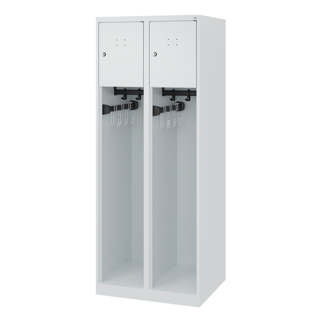 C+P Vestiaire pompier YOUNGSTER, patins, 2 compartiments, HxlxP 1 530 x 600 x 500 mm, gris clair N° de l'image du produit 5 : C+P Vestiaire pompier YOUNGSTER, patins, 2 compartiments, HxlxP 1 530 x 600 x 500 mm, gris clair
