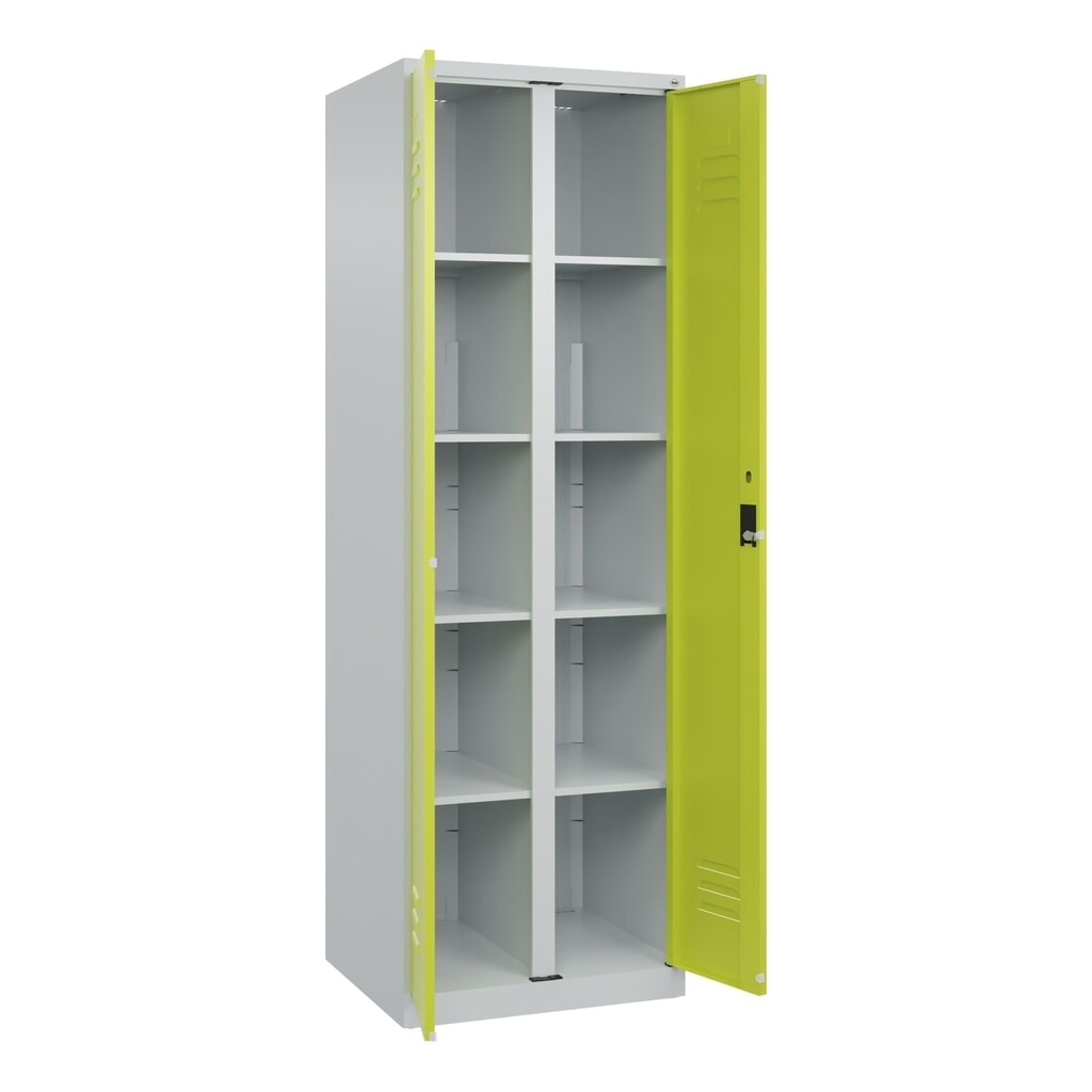 C+P Wäsche-Spind Classic PLUS, 2 Abteile, HxBxT 1.850 x 600 x 500 mm, lichtgrau, clowngrün, Zylinderschloss, mit Mitteltrennwand Illustration du produit: C+P Wäsche-Spind Classic PLUS, 2 Abteile, HxBxT 1.850 x 600 x 500 mm, lichtgrau, clowngrün, Zylinderschloss, mit Mitteltrennwand