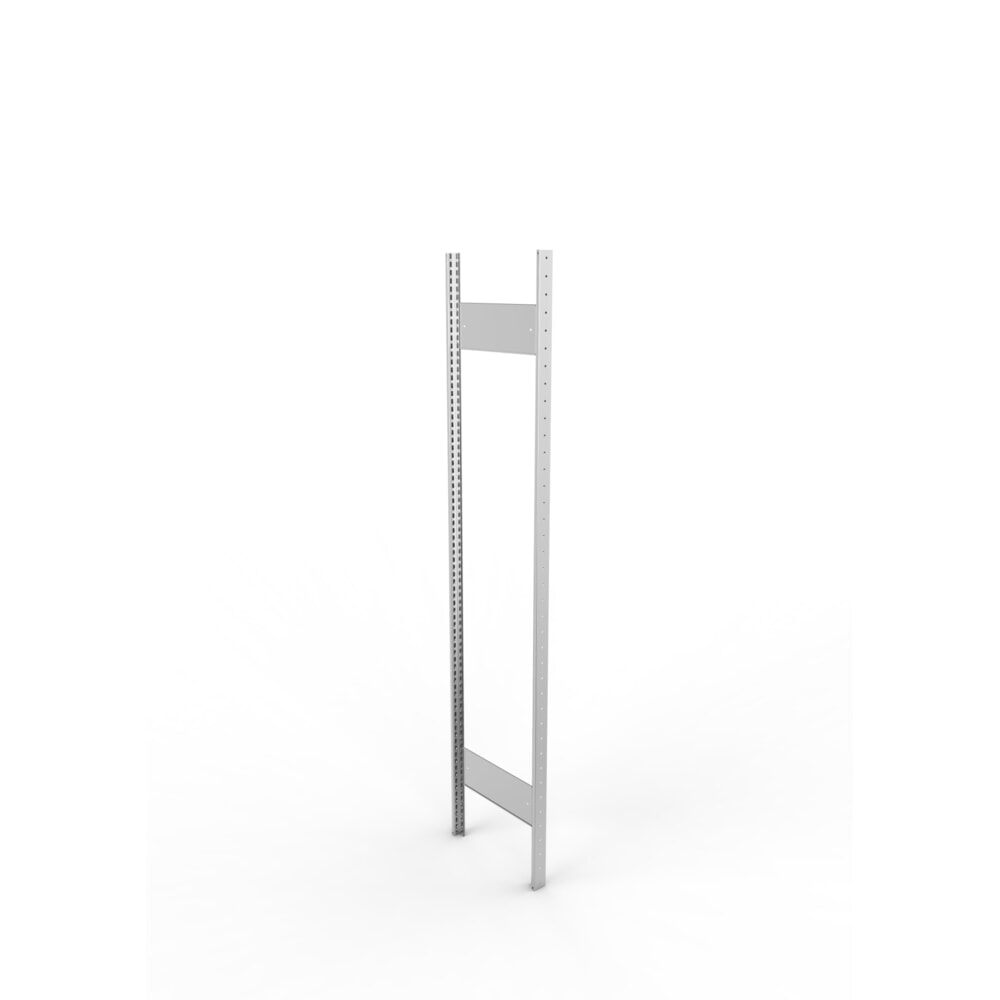 Illustration du produit: Cadre à montants pour rayonnage à tablettes META, clinché, 1 espace intermédiaire, H x l 2 000 x 400 mm, galvanisé