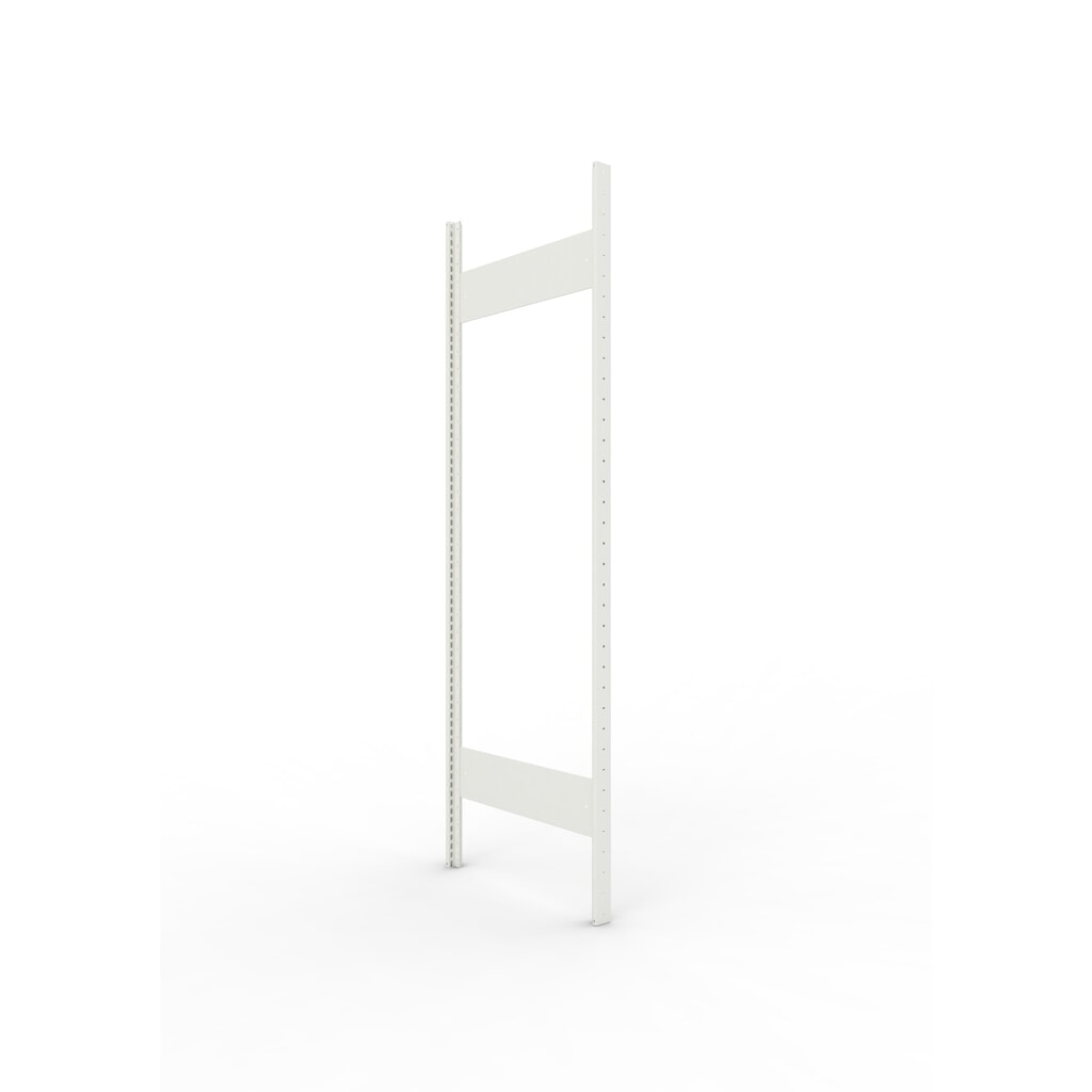 Illustration du produit: Cadre à montants pour rayonnage à tablettes META, clinché, 1 espace intermédiaire, H x l 1 850 x 600 mm, RAL 7035 gris clair