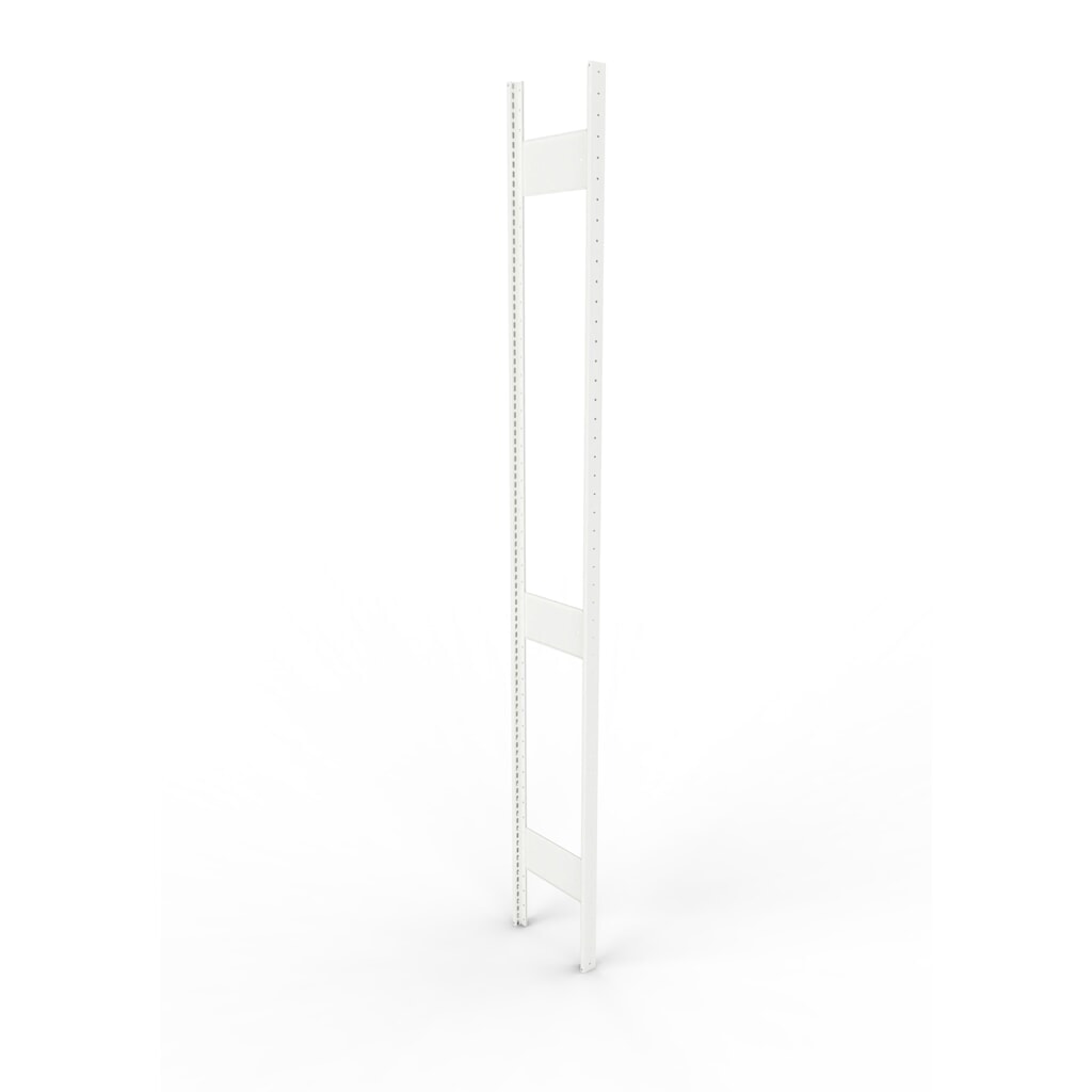 Illustration du produit: Cadre à montants pour rayonnage à tablettes META, clinché, 2 espaces intermédiaires, H x l 2 500 x 300 mm, RAL 7035 gris clair
