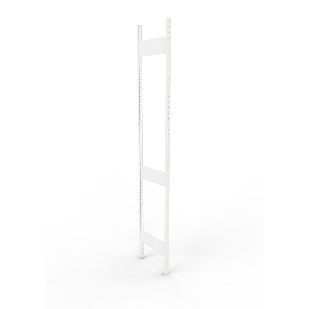 Illustration du produit: Cadre à montants pour rayonnage à tablettes META, clinché, 2 espaces intermédiaires, H x l 2 500 x 400 mm, RAL 7035 gris clair