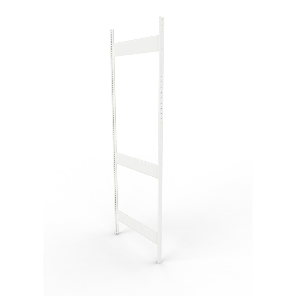 Illustration du produit: Cadre à montants pour rayonnage à tablettes META, clinché, 2 espaces intermédiaires, H x l 2 500 x 800 mm, RAL 7035 gris clair