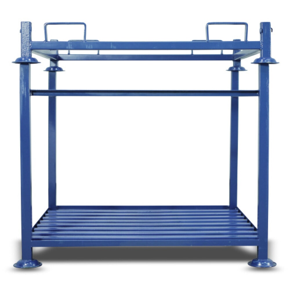 N° de l'image du produit 1 : Cadre de remplissage empilable pour sacs de transport BIG BAG, bleu gentiane