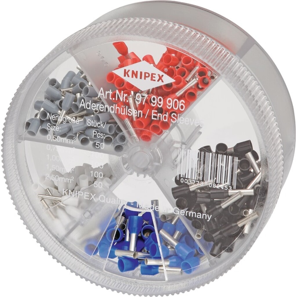 Boîte d’embouts de câble 400 pièces 0,5-2,5 mm² boîte en plastique KNIPEX N° de l'image du produit 2 : Boîte d’embouts de câble 400 pièces 0,5-2,5 mm² boîte en plastique KNIPEX
