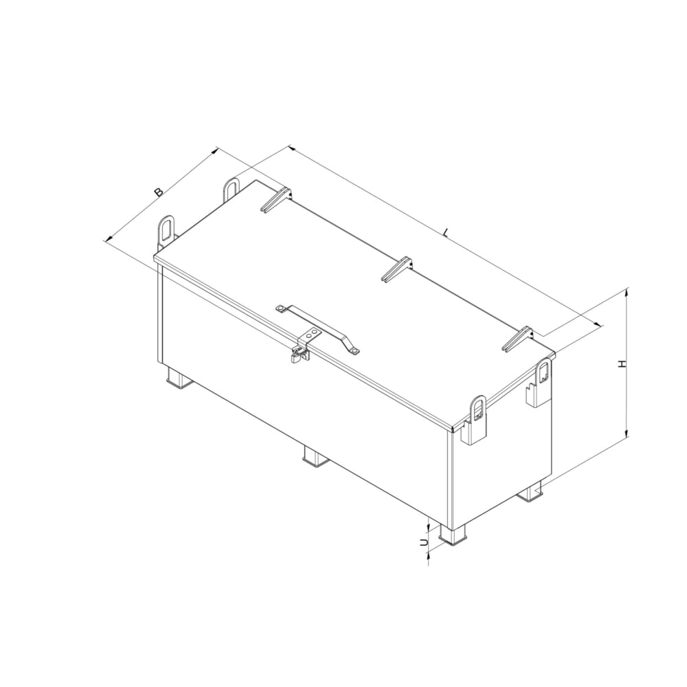 N° de l'image du produit 2 : Caisse à outils Eichinger®, acier, 300 kg, 300 litres, orangé pur