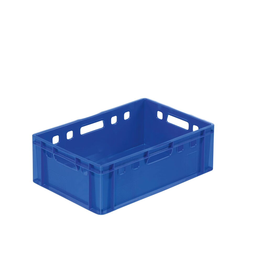 Illustration du produit: Caisse à viande Alpha Eurobox en polyéthylène (PE), E2, parois fermées, HxlxP. 220 x 400 x 600 mm, bleu