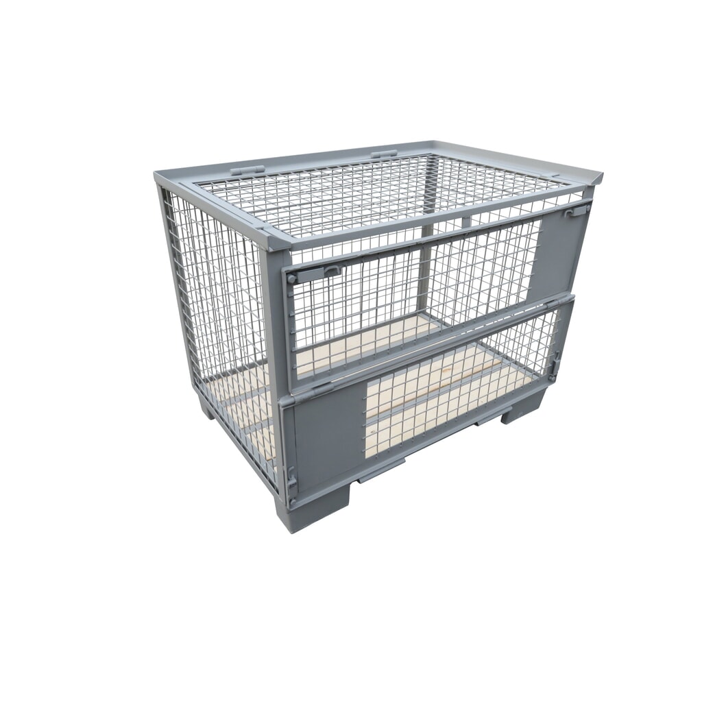 Caisse grillagée Europool, avec couvercle à charnières N° de l'image du produit 2 : Caisse grillagée Europool, avec couvercle à charnières