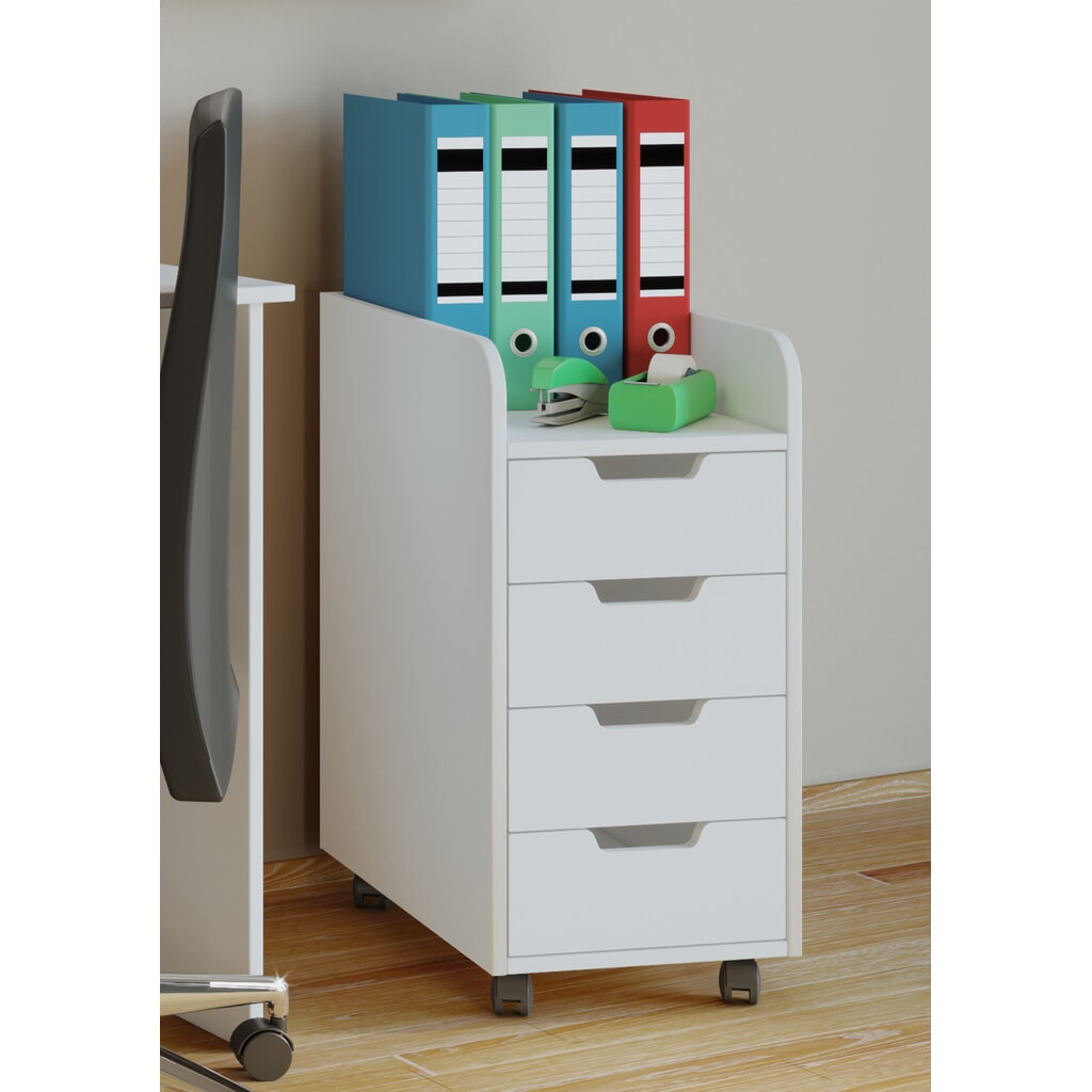 N° de l'image du produit 2 : Caisson à roulettes VCM Konal Mini, blanc