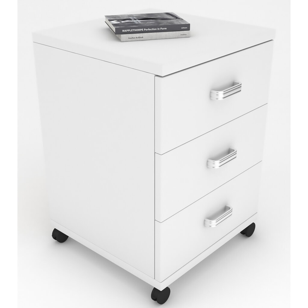 Caisson à roulettes VCM Tobila, blanc N° de l'image du produit 3 : Caisson à roulettes VCM Tobila, blanc