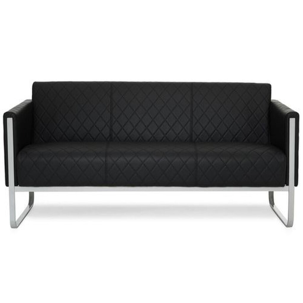 Canapé lounge hjh OFFICE ARUBA STEP piètement gris clair similicuir, 3 places, noir Illustration du produit: Canapé lounge hjh OFFICE ARUBA STEP piètement gris clair similicuir, 3 places, noir