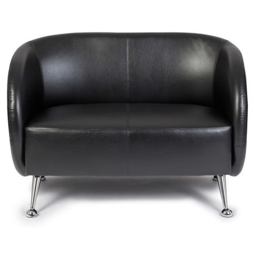 N° de l'image du produit 1 : hjh OFFICE Canapé lounge / Canapé club ST. LUCIA similicuir, 2 places, noir