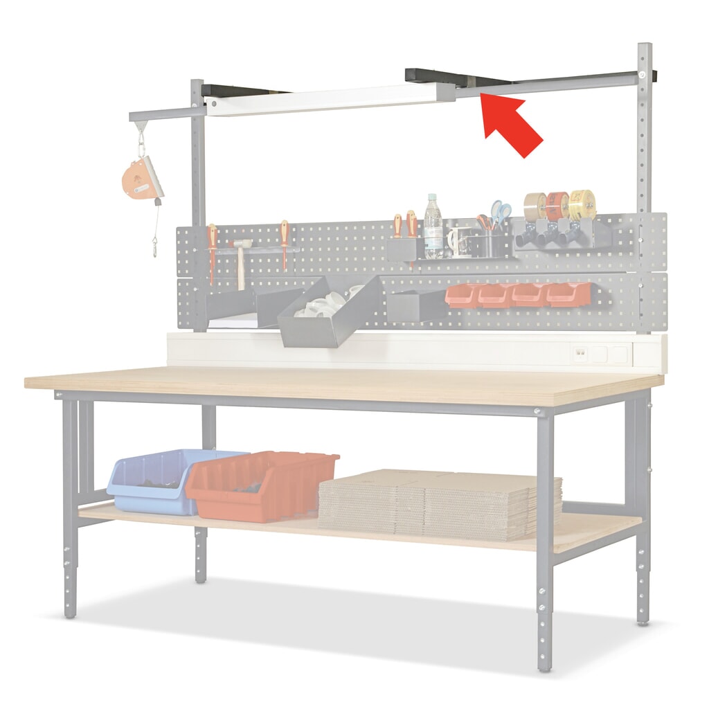 Illustration du produit: Cantilever pour table d'emballage, lxP 1 855 x 40 mm, gris clair