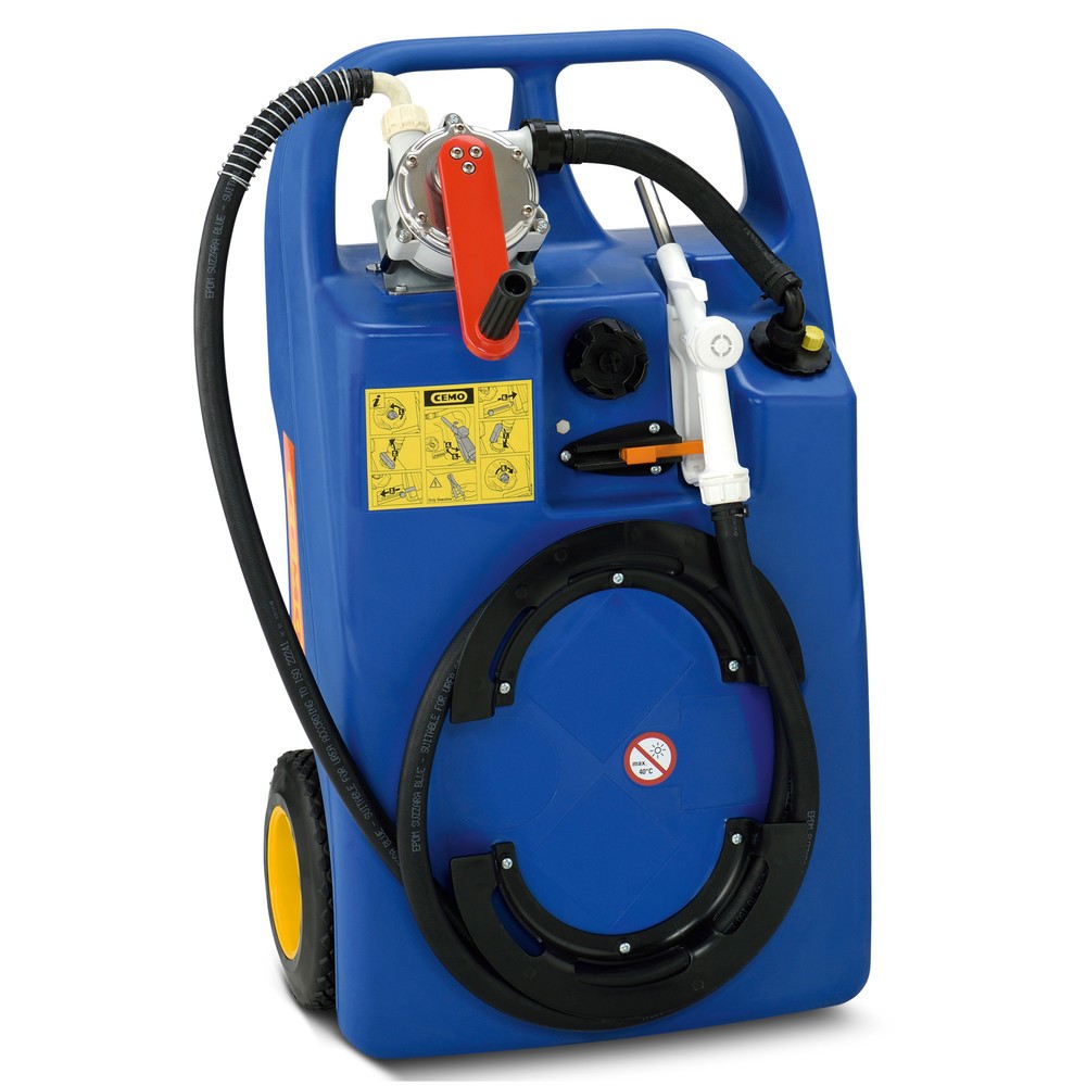 N° de l'image du produit 1 : Cart ravitailleur AdBlue® CEMO, 60 l avec pompe manuelle et vanne de ravitaillement