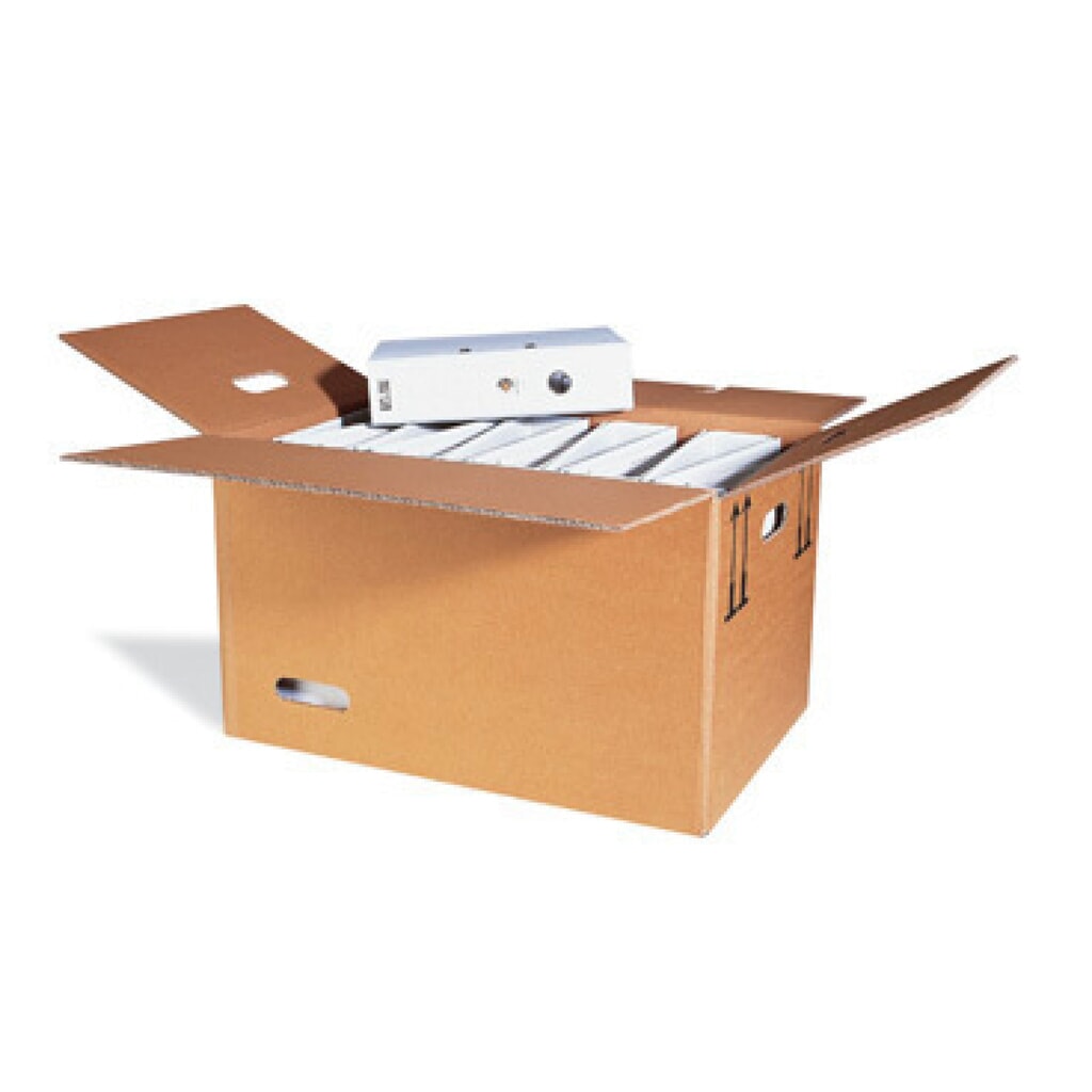 Carton pour dossiers, cannelure double, HxlxP 325 x 380 x 585 mm, qualité 2.40 BC