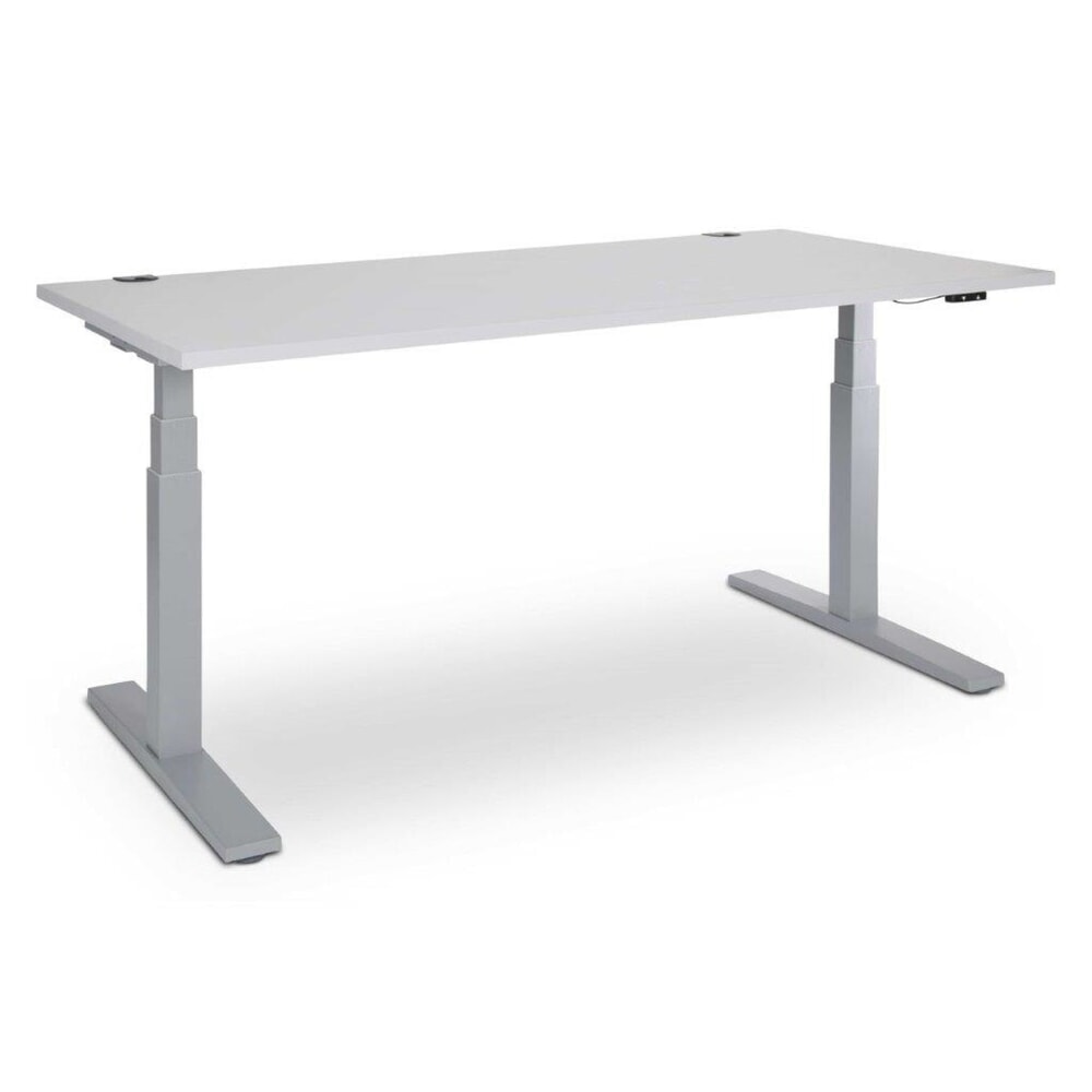 Illustration du produit: CEHA Bureau réglable en hauteur électriquement, surface résistante aux rayures, haut. x larg. x prof. 610-1 250 x 1 600 x 800 mm, gris/blanc